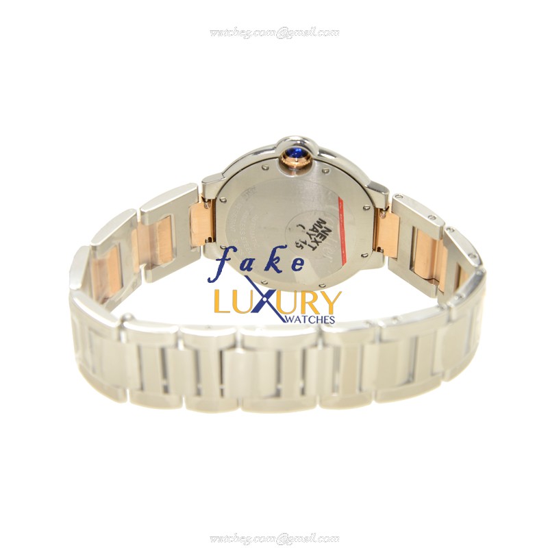 Cartier W6920033 BALLON BLEU Automatic - Pink Dial - 36.6mm Stainless Steel Case - Replica Watch - Image 4