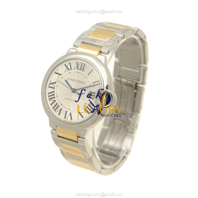 Cartier W6920047 BALLON BLEU Automatic Stainless Steel Watch, 36.60mm Case, Silver Dial, 18kt Gold - Image 3
