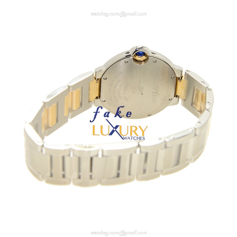 Cartier W6920047 BALLON BLEU Automatic Stainless Steel Watch, 36.60mm Case, Silver Dial, 18kt Gold - Image 4