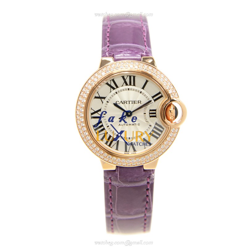 Cartier WE902036 BALLON BLEU Automatic 18kt Rose Gold & Diamonds - Automatic - Black Dial Replica - Image 2