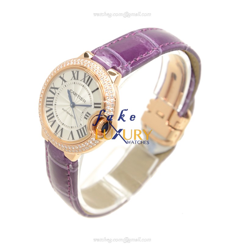 Cartier WE902036 BALLON BLEU Automatic 18kt Rose Gold & Diamonds - Automatic - Black Dial Replica - Image 3