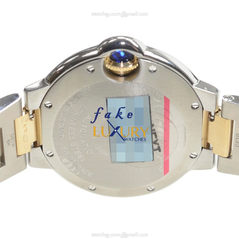 W6920099 - Cartier Ballon Bleu Replica Watch Automatic Silver Dial 18kt Gold Steel - Image 4