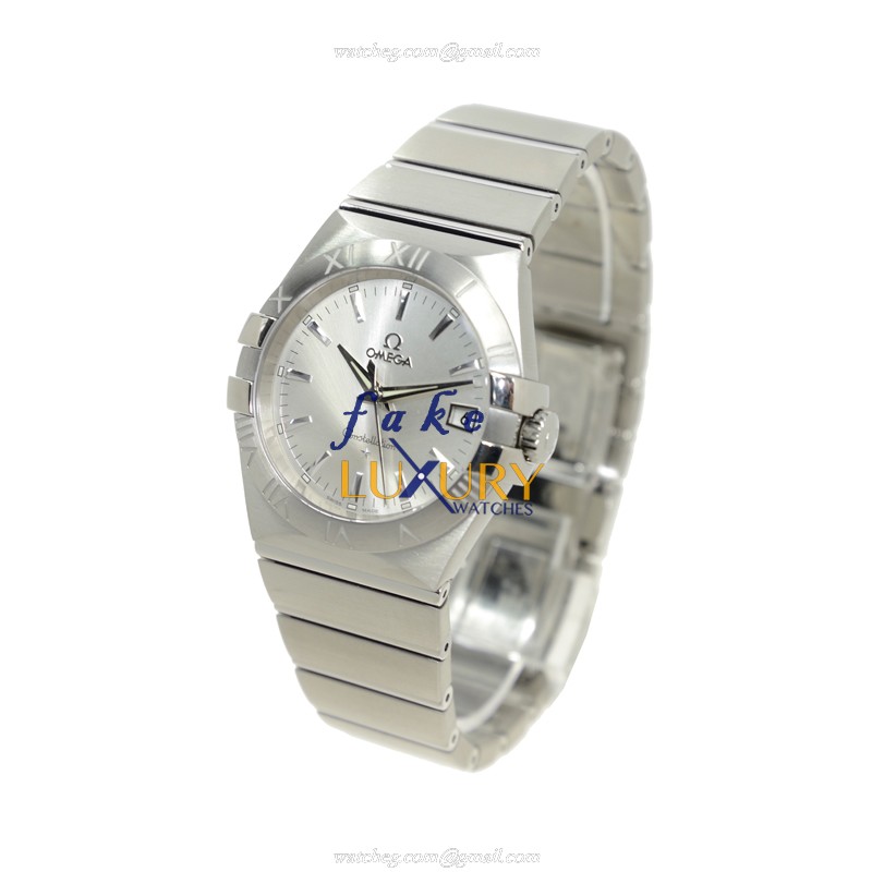 Omega Constellation 123.10.35.60.02.001 Quartz Stainless Steel Silver Dial Replica Watch - Image 3