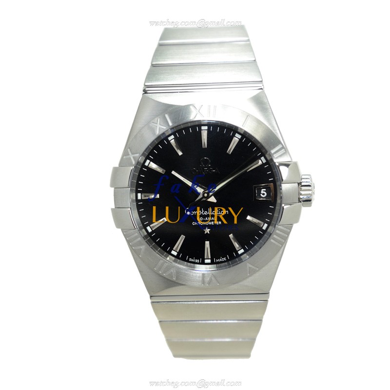 123.10.38.21.01.001 - Omega Constellation Replica Watch - Automatic - Black Dial - Steel - Image 2