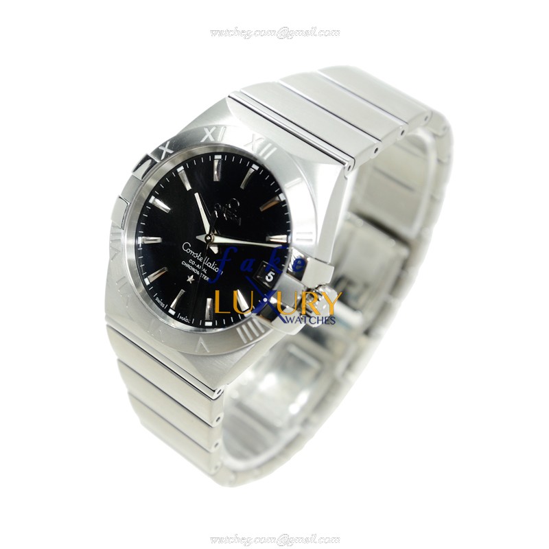 123.10.38.21.01.001 - Omega Constellation Replica Watch - Automatic - Black Dial - Steel - Image 3