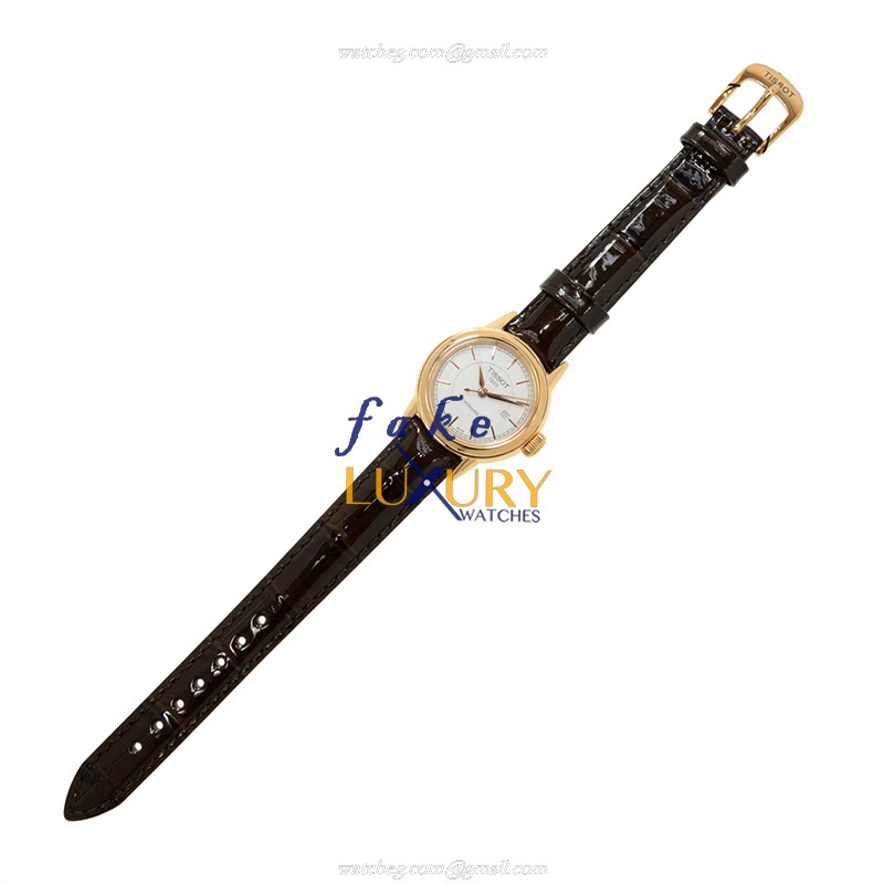 Tissot T085.207.36.011.00 T-Classic Automatic Replica Watch, White Dial Steel Case Black Leather - Image 2