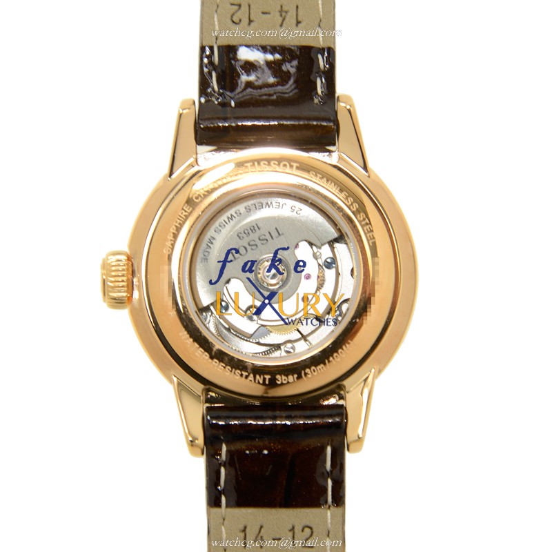 Tissot T085.207.36.011.00 T-Classic Automatic Replica Watch, White Dial Steel Case Black Leather - Image 3