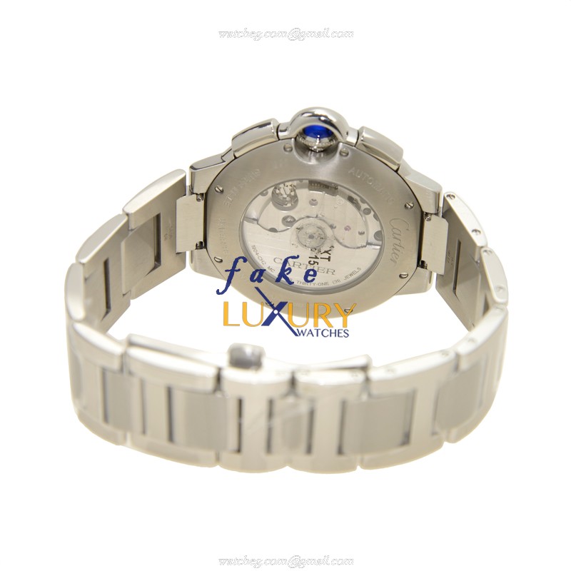Cartier W6920077 BALLON BLEU AUTO Stainless Steel Replica Watch | Black Dial, Silver Strap | 1:1 - Image 4