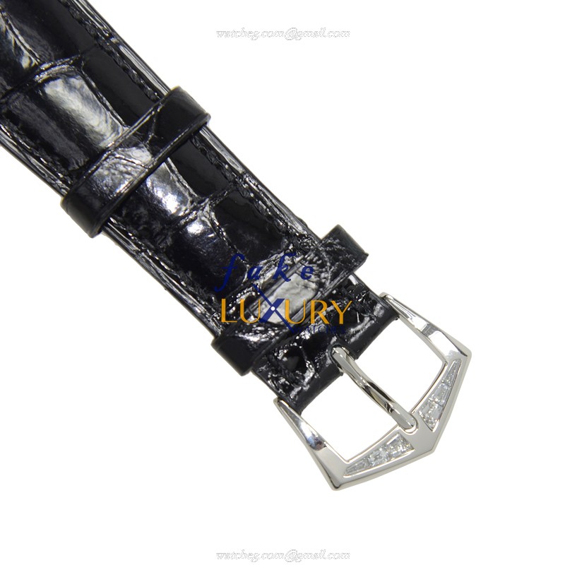 Patek Philippe Calatrava 5298P-012 Automatic 18kt White Gold Diamond Black Dial Replica Watch - Image 4