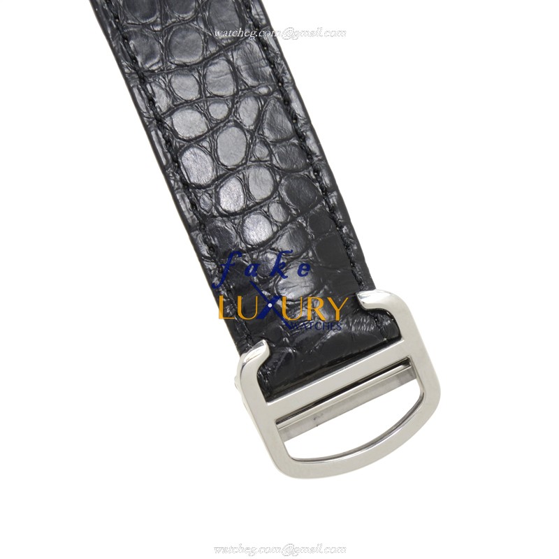 Cartier W6701010 RONDE SOLO DE CARTIER Automatic Steel Case Silver Dial Alligator Strap Replica - Image 5