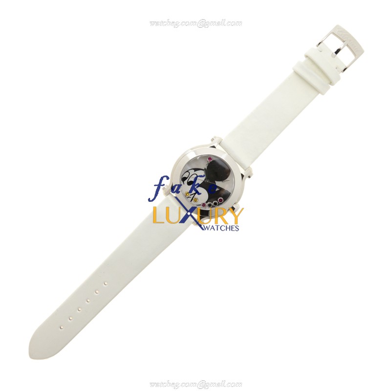 Chopard 278475-3032 Happy Sport Quartz Stainless Steel Replica Watch - White Mother of Pearl Dial - Image 2