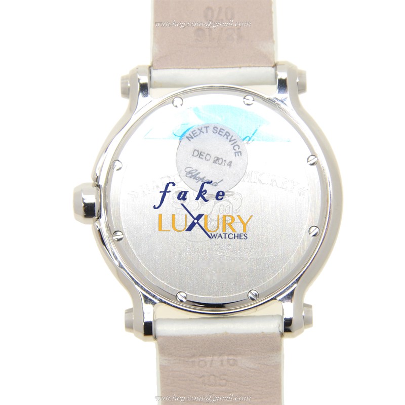 Chopard 278475-3032 Happy Sport Quartz Stainless Steel Replica Watch - White Mother of Pearl Dial - Image 3