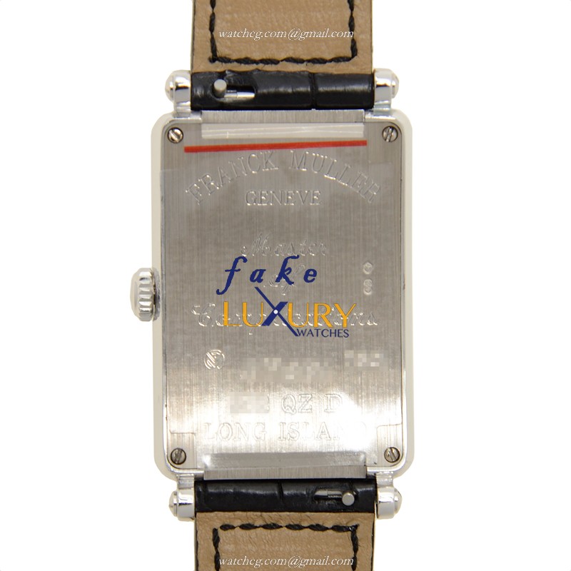 Franck Muller 952 QZ D OG LONG ISLAND Quartz 18kt White Gold & Diamond Replica Watch - Silver Dial - Image 3