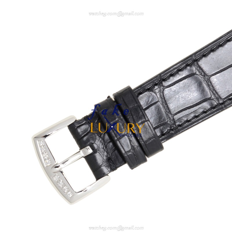 Franck Muller 952 QZ D OG LONG ISLAND Quartz 18kt White Gold & Diamond Replica Watch - Silver Dial - Image 4