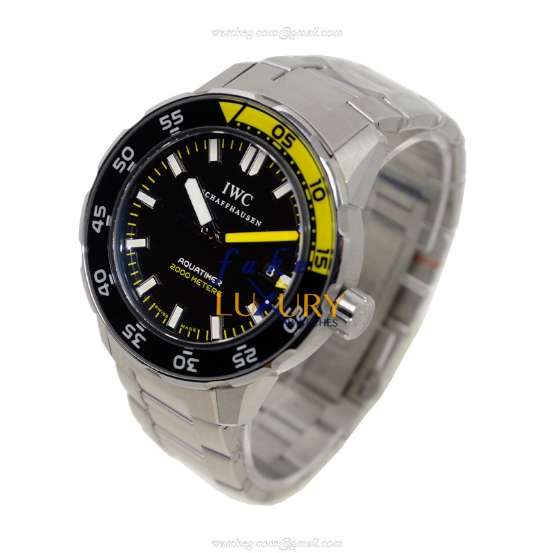IWC IW356801 Aquatimer Automatic Stainless Steel Black Dial Replica Watch - Image 3