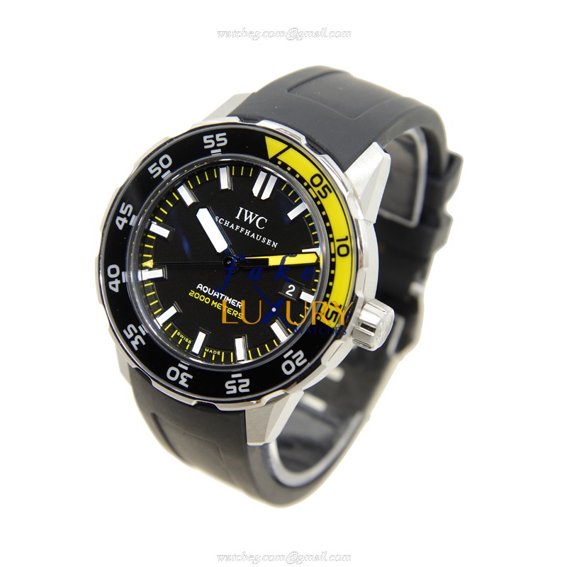 IWC Aquatimer IW356802 - Replica Watch - Automatic - Stainless Steel - Black Dial - Rubber Strap - Image 3