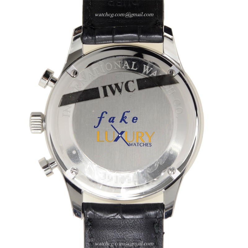 IWC Portuguese IW371447 Automatic Black Dial Stainless Steel Replica Watch - Image 3