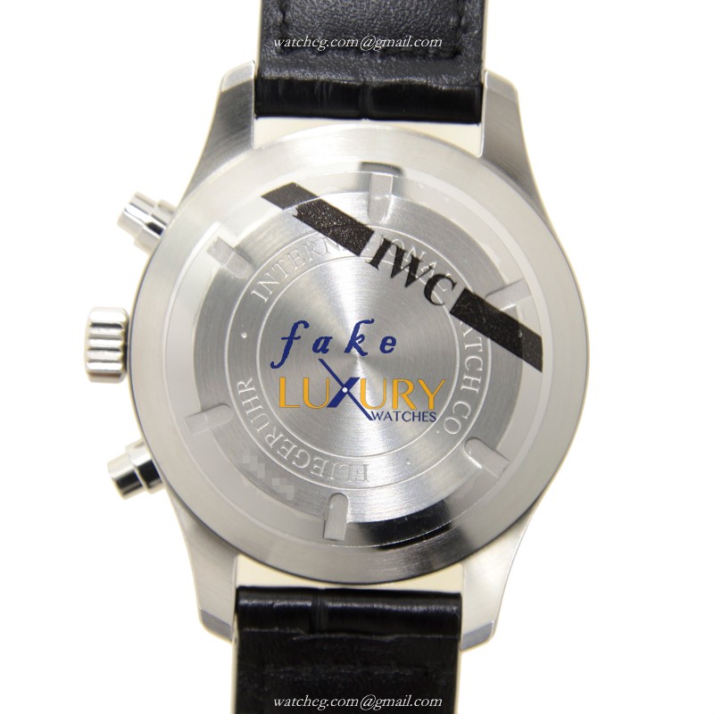 IWC IW377701 Pilots Automatic Stainless Steel Alligator Black Dial Replica Watch - Image 3