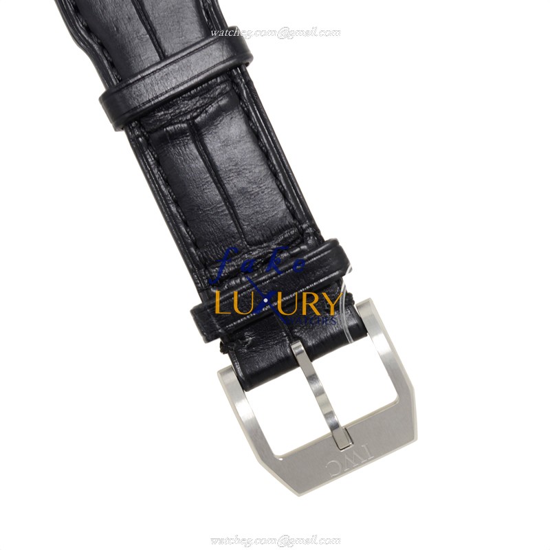 IWC IW377701 Pilots Automatic Stainless Steel Alligator Black Dial Replica Watch - Image 4