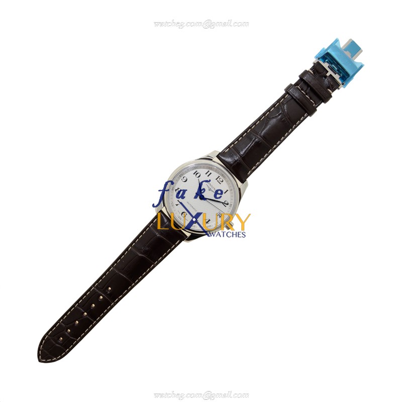 Longines L2.665.4.78.3 Master Replica Watch, 42mm Automatic, Silver Dial, Steel Case, Brown - Image 2