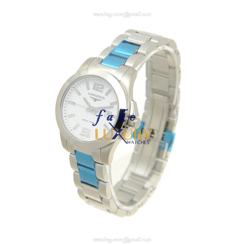 Longines L3.277.4.16.6 Replica Watch, Quartz Movement, Stainless Steel Case, White Dial, Silver - Image 3