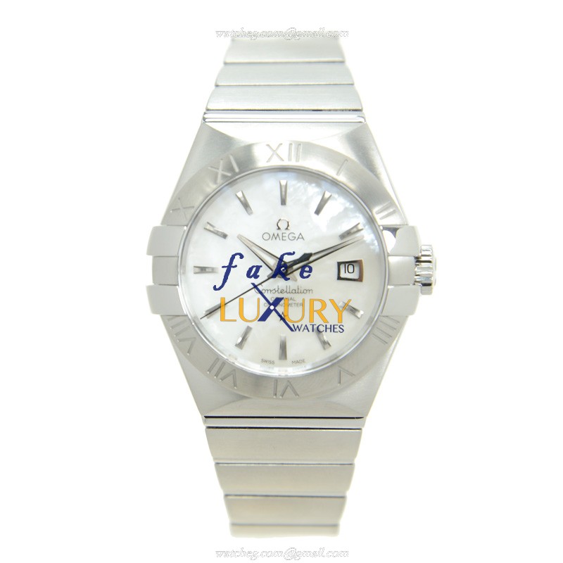 Omega Constellation 123.10.31.20.05.001 Replica Watch, Automatic, White Mother of Pearl Dial, Steel - Image 2