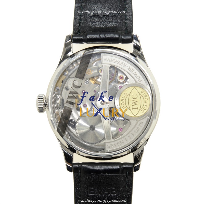IWC IW500114 Portuguese Automatic Silver Dial Black Alligator | 15202ST.OO.1240ST.01 | Steel - Image 3