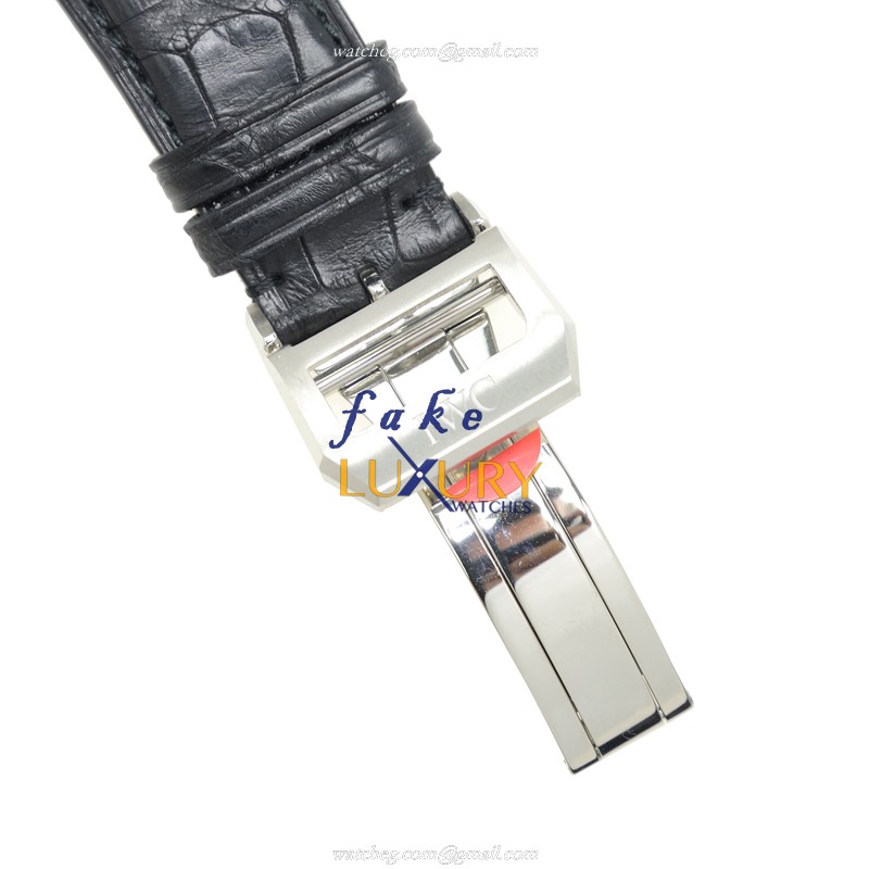 IWC IW500109 PORTUGUESE Automatic Black Dial Alligator Strap Replica Watch - Image 4