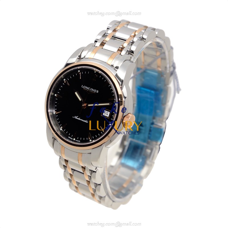 Longines SAINT IMIER L2.763.5.52.7 | 18kt Rose Gold & Steel | Automatic | Black Dial | Replica Watch - Image 3