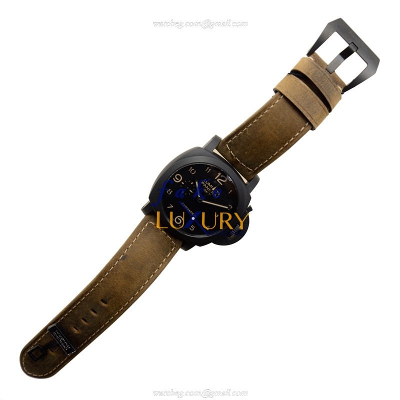 Panerai PAM00441 Luminor Replica Watch, Automatic Movement, Black Dial, Ceramic Case 44mm - Image 2