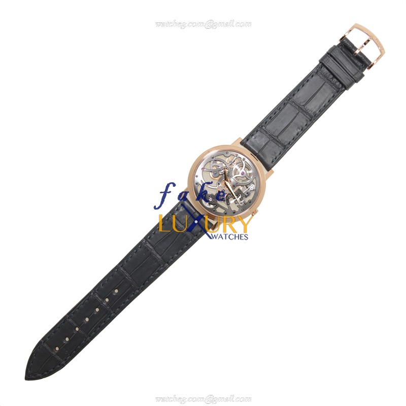 Piaget G0A38132 Altiplano Replica Watch - Automatic - 18kt Rose Gold - Black Alligator Strap - Image 2