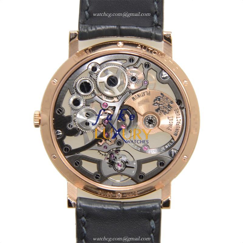 Piaget G0A38132 Altiplano Replica Watch - Automatic - 18kt Rose Gold - Black Alligator Strap - Image 3