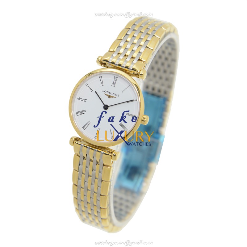 L4.209.2.11.7 - Longines La Grande Replica Watch - Quartz Movement PVD Gold White Dial Sapphire - Image 3