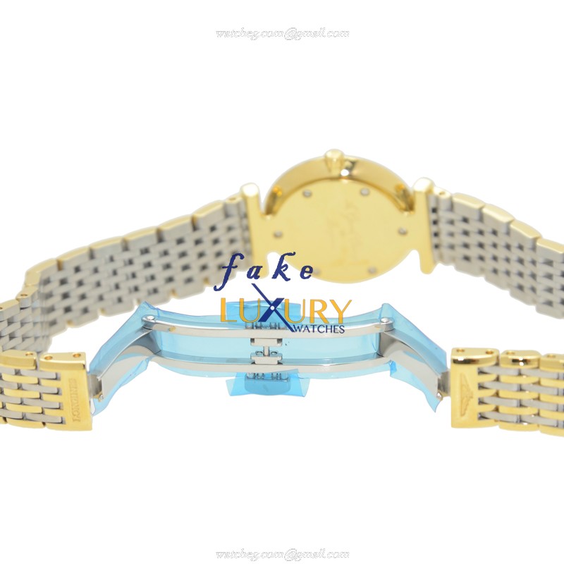 L4.209.2.11.7 - Longines La Grande Replica Watch - Quartz Movement PVD Gold White Dial Sapphire - Image 5