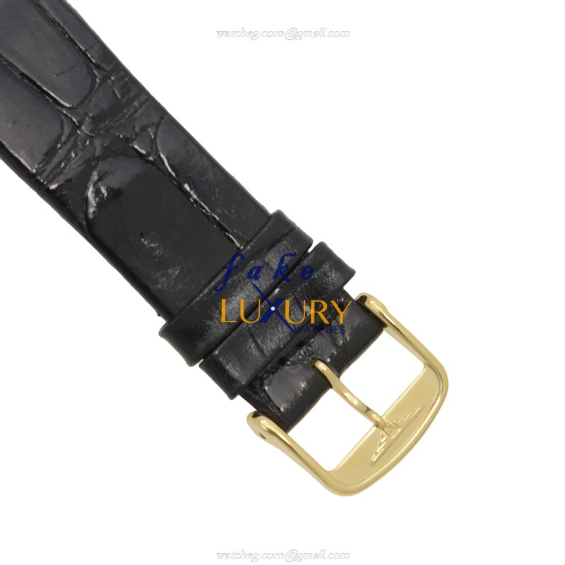 Longines L4.709.2.11.2 La Grande Quartz PVD Gold White Dial Black Alligator Strap Watch - Image 4
