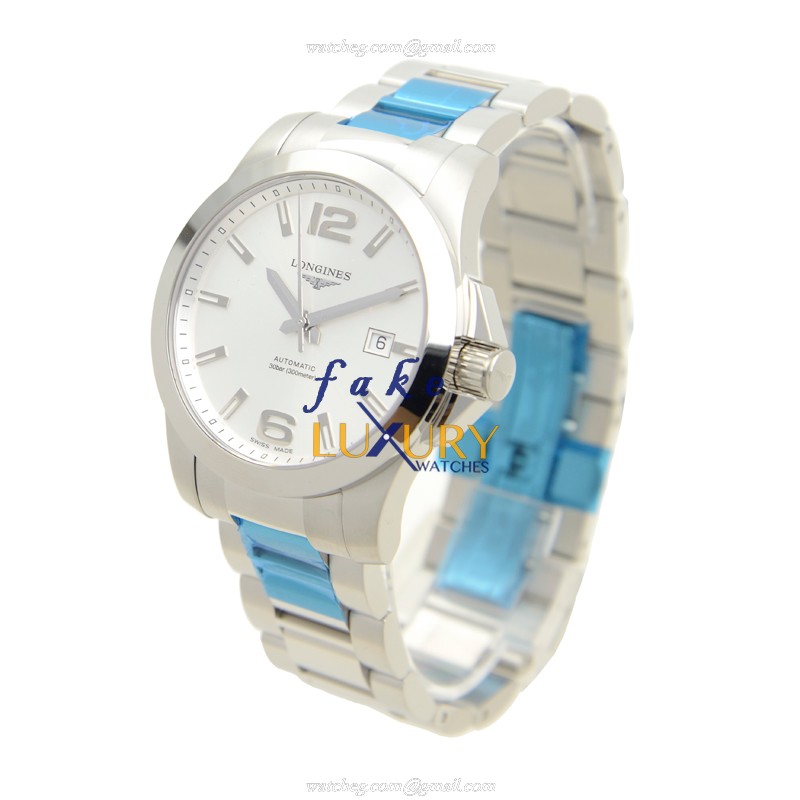 Longines L3.677.4.76.6 Conquest Replica Watch, Silver Dial, Steel Bracelet, Automatic - Image 3