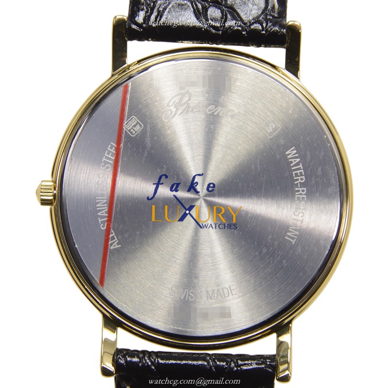 Longines L4.790.2.12.2 - Quartz PVD Gold - Replica Watch - 38mm - White Dial - Black Alligator - Image 3