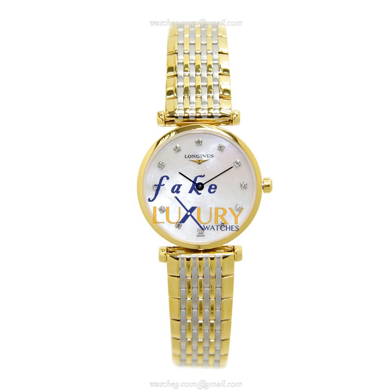 Longines L4.209.2.87.7 La Grande Replica Watch, Quartz, White Mother of Pearl Dial, 18kt Gold & - Image 2