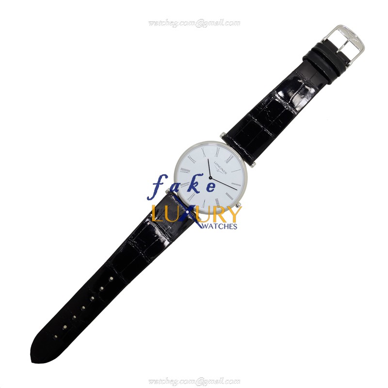 L4.766.4.11.2 - Longines La Grande Replica Watch - Quartz Stainless Steel 37mm - White Dial Black - Image 2