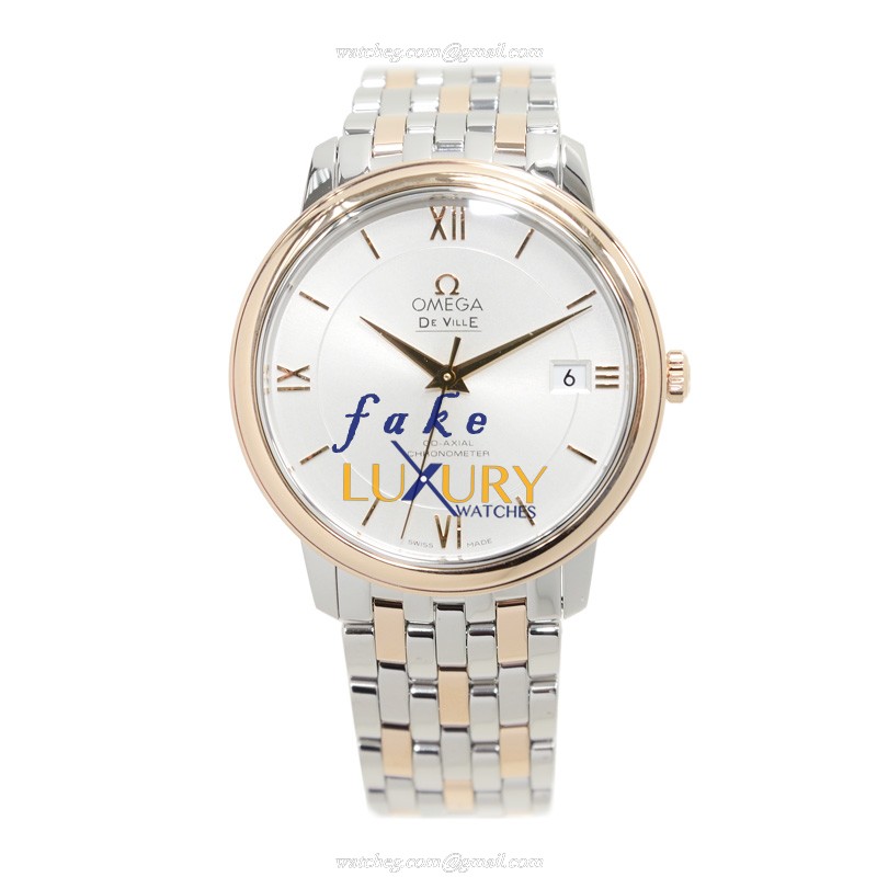 Omega De Ville 424.20.37.20.02.002 | Automatic | 18kt Rose Gold & Steel | Silver Dial | Replica - Image 2