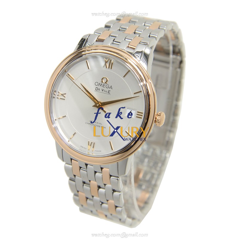 Omega De Ville 424.20.37.20.02.002 | Automatic | 18kt Rose Gold & Steel | Silver Dial | Replica - Image 3