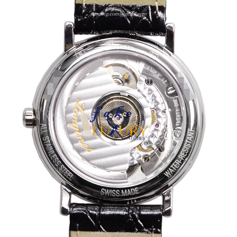 Longines L4.821.4.18.2 Presence Replica Watch Automatic White Dial Steel Case Leather Strap - Image 3