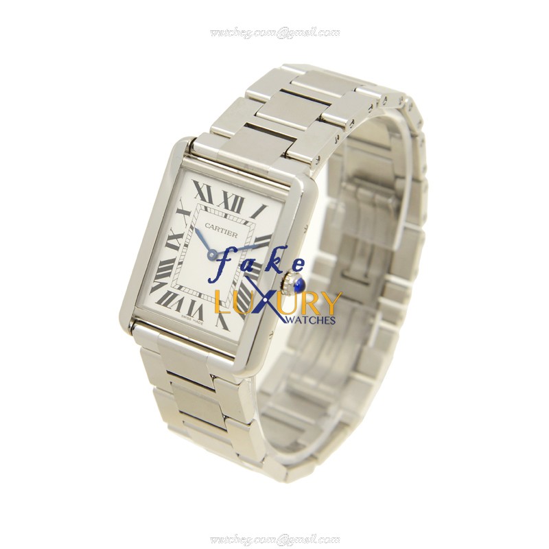 Cartier TANK W5200014 - Replica Watch - Quartz - Stainless Steel - Silvery White Dial - Image 3