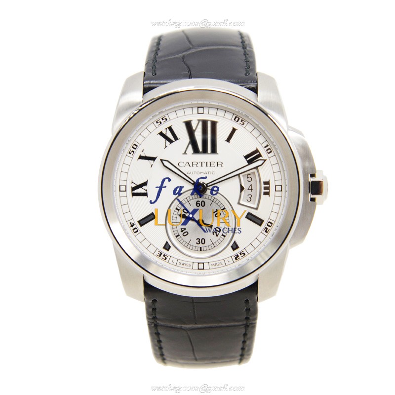 Cartier Calibre de Cartier W7100037 Replica Watch With Automatic Movement, Silvery White Dial - Image 2