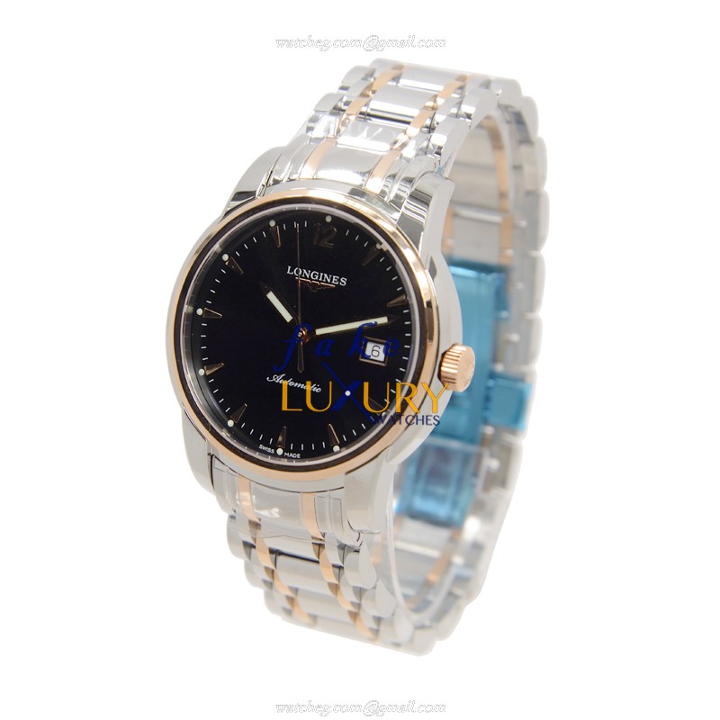 Longines L2.766.5.52.7 Replica Watch, Automatic, 18kt Rose Gold & Steel Case, Black Dial - Image 3