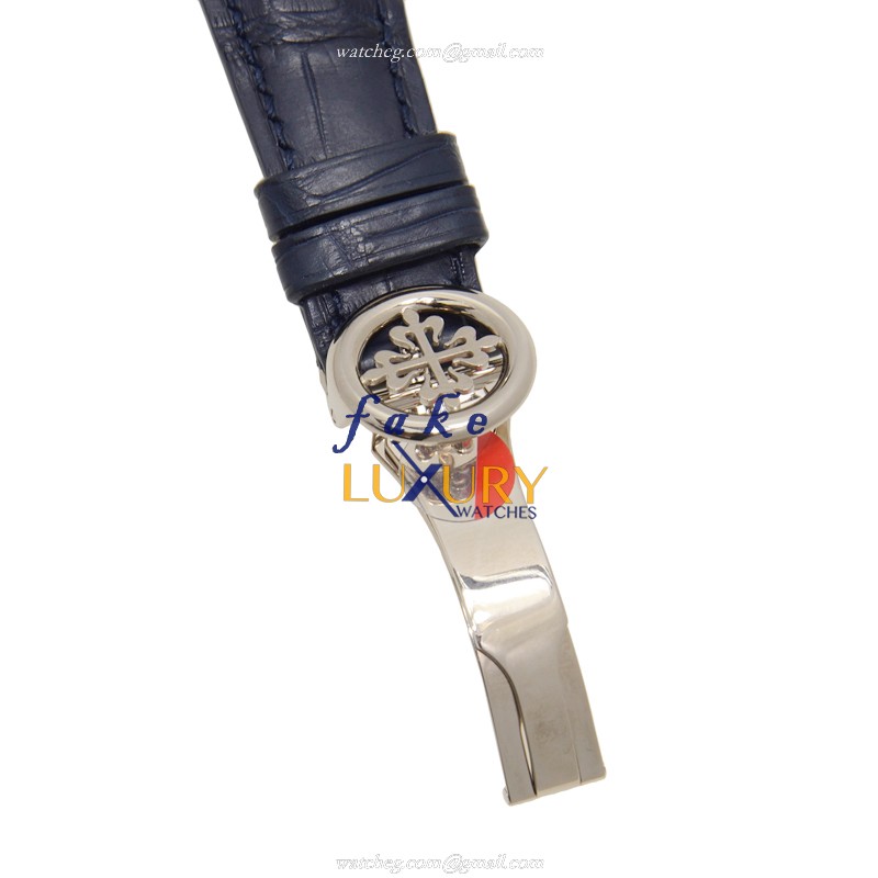 Patek Philippe 5130G-019 COMPLICATIONS Automatic 18kt White Gold Silver Dial Replica Watch - Image 4