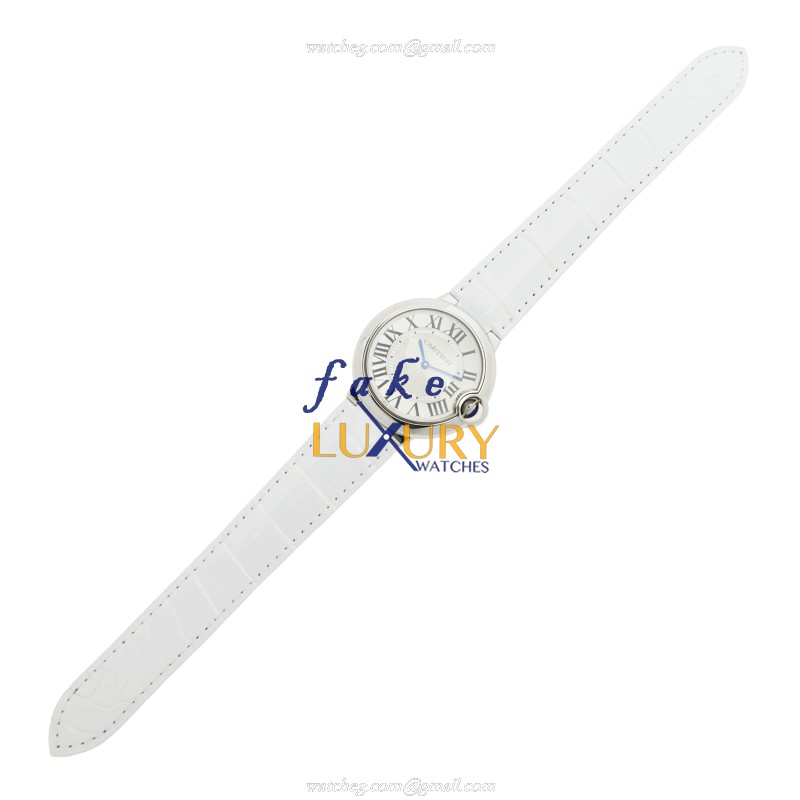Cartier W6920087 BALLON BLEU Quartz Replica Watch, Stainless Steel Case, Silver Dial, White - Image 2