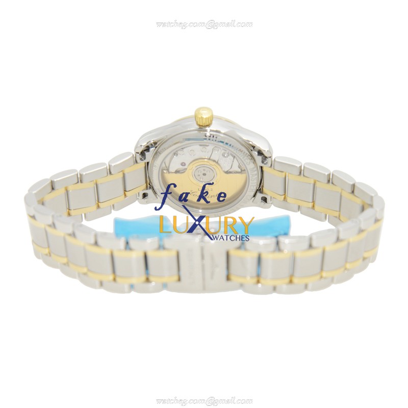 Longines L2.128.5.11.7 AUTO 18kt Gold Steel | White Dial Silver Strap Replica Watch - Image 4