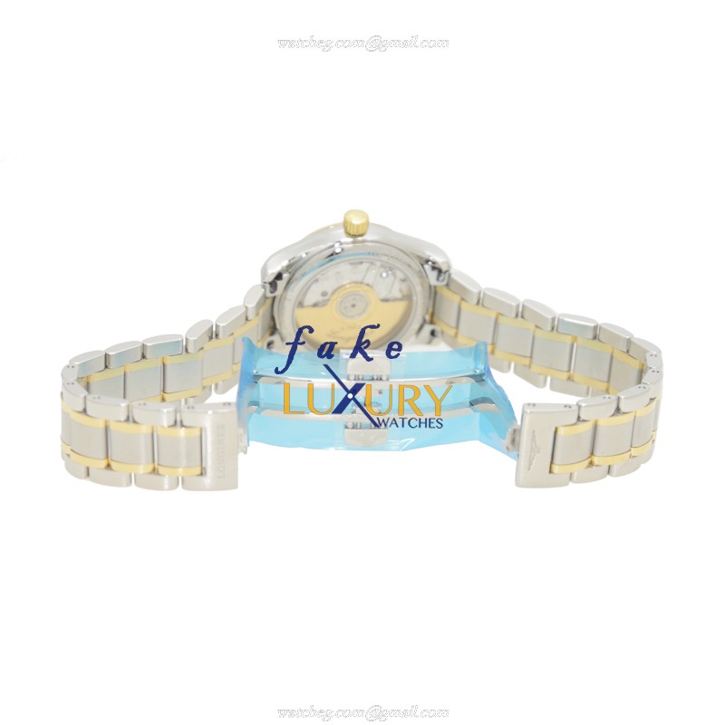 Longines L2.128.5.11.7 AUTO 18kt Gold Steel | White Dial Silver Strap Replica Watch - Image 5