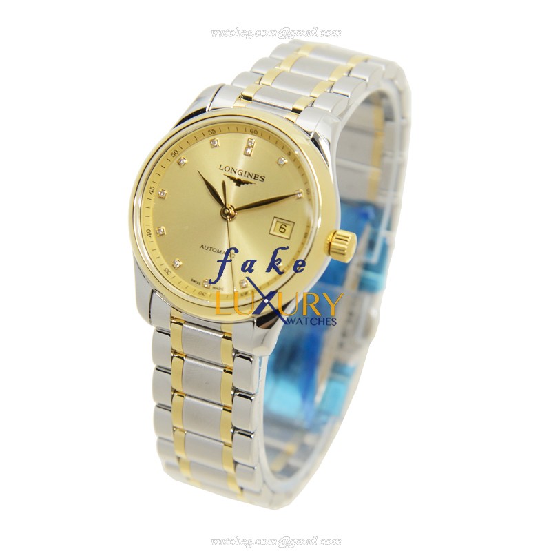Longines L2.257.5.37.7 Master Automatic 18kt Gold & Steel - 29mm - Sapphire Crystal - Silver Strap - Image 3